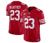 Men's San Francisco 49ers #23 Christian McCaffrey Red 2025 F.U.S.E. With 2-Star C Patch Vapor Untouchable Limited Stitched Football Jersey Men's San Francisco 49ers #23 Christian McCaffrey Red 2025 F.U.S.E. With 2-Star C Patch Vapor Untouchable Limited Stitched Football Jersey