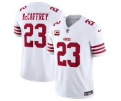 Men's San Francisco 49ers #23 Christian McCaffrey White 2025 F.U.S.E. With 2-Star C Patch Vapor Untouchable Limited Stitched Football Jersey Men's San Francisco 49ers #23 Christian McCaffrey White 2025 F.U.S.E. With 2-Star C Patch Vapor Untouchable Limited Stitched Football Jersey