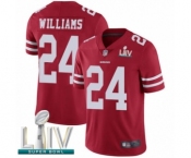 Men's San Francisco 49ers #24 K'Waun Williams Red Team Color Vapor Untouchable Limited Player Super Bowl LIV Bound Football Jersey