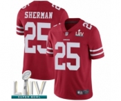 Men's San Francisco 49ers #25 Richard Sherman Red Team Color Vapor Untouchable Limited Player Super Bowl LIV Bound Football Jersey