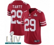 Men's San Francisco 49ers #29 Jaquiski Tartt Red Team Color Vapor Untouchable Limited Player Super Bowl LIV Bound Football Jersey Men's San Francisco 49ers #29 Jaquiski Tartt Red Team Color Vapor Untouchable Limited Player Super Bowl LIV Bound Football Jersey