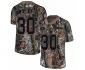 Men's San Francisco 49ers #30 Jeff Wilson Limited Camo Rush Realtree Football Jersey