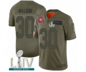 Men's San Francisco 49ers #30 Jeff Wilson Limited Olive 2019 Salute to Service Super Bowl LIV Bound Football Jersey Men's San Francisco 49ers #30 Jeff Wilson Limited Olive 2019 Salute to Service Super Bowl LIV Bound Football Jersey