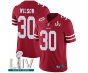 Men's San Francisco 49ers #30 Jeff Wilson Red Team Color Vapor Untouchable Limited Player Super Bowl LIV Bound Football Jersey Men's San Francisco 49ers #30 Jeff Wilson Red Team Color Vapor Untouchable Limited Player Super Bowl LIV Bound Football Jersey