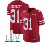 Men's San Francisco 49ers #31 Raheem Mostert Red Team Color Vapor Untouchable Limited Player Super Bowl LIV Bound Football Jersey Men's San Francisco 49ers #31 Raheem Mostert Red Team Color Vapor Untouchable Limited Player Super Bowl LIV Bound Football Jersey
