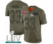 Men's San Francisco 49ers #33 Tarvarius Moore Limited Olive 2019 Salute to Service Super Bowl LIV Bound Football Jersey Men's San Francisco 49ers #33 Tarvarius Moore Limited Olive 2019 Salute to Service Super Bowl LIV Bound Football Jersey