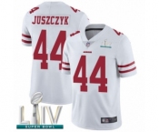Men's San Francisco 49ers #44 Kyle Juszczyk White Vapor Untouchable Limited Player Super Bowl LIV Bound Football Jersey Men's San Francisco 49ers #44 Kyle Juszczyk White Vapor Untouchable Limited Player Super Bowl LIV Bound Football Jersey