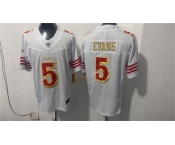 Men's San Francisco 49ers #5 Mike Evans White Gold 2026 F.U.S.E. “Rivalries” Vapor Limited Football Stitched Jersey Men's San Francisco 49ers #5 Mike Evans White Gold 2026 F.U.S.E. “Rivalries” Vapor Limited Football Stitched Jersey