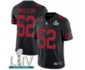 Men's San Francisco 49ers #52 Patrick Willis Black Alternate Vapor Untouchable Limited Player Super Bowl LIV Bound Football Jersey Men's San Francisco 49ers #52 Patrick Willis Black Alternate Vapor Untouchable Limited Player Super Bowl LIV Bound Football Jersey