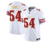 Men's San Francisco 49ers #54 Fred Warner White Gold 2025 F.U.S.E. “Rivalries” Vapor Limited Football Stitched Jersey