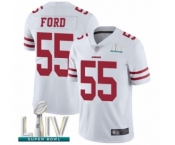 Men's San Francisco 49ers #55 Dee Ford White Vapor Untouchable Limited Player Super Bowl LIV Bound Football Jersey Men's San Francisco 49ers #55 Dee Ford White Vapor Untouchable Limited Player Super Bowl LIV Bound Football Jersey