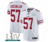 Men's San Francisco 49ers #57 Dre Greenlaw White Vapor Untouchable Limited Player Super Bowl LIV Bound Football Jersey