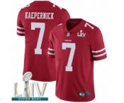 Men's San Francisco 49ers #7 Colin Kaepernick Red Team Color Vapor Untouchable Limited Player Super Bowl LIV Bound Football Jersey Men's San Francisco 49ers #7 Colin Kaepernick Red Team Color Vapor Untouchable Limited Player Super Bowl LIV Bound Football Jersey