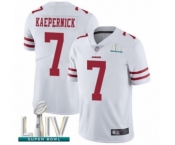 Men's San Francisco 49ers #7 Colin Kaepernick White Vapor Untouchable Limited Player Super Bowl LIV Bound Football Jersey Men's San Francisco 49ers #7 Colin Kaepernick White Vapor Untouchable Limited Player Super Bowl LIV Bound Football Jersey