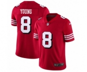 Men's San Francisco 49ers #8 Steve Young Limited Red Rush Vapor Untouchable Football Jerseys