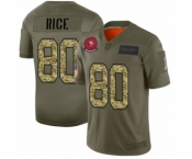 Men's San Francisco 49ers #80 Jerry Rice 2019 Olive Camo Salute to Service Limited Jersey Men's San Francisco 49ers #80 Jerry Rice 2019 Olive Camo Salute to Service Limited Jersey