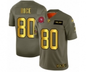 Men's San Francisco 49ers #80 Jerry Rice Limited Olive Gold 2019 Salute to Service Football Jersey Men's San Francisco 49ers #80 Jerry Rice Limited Olive Gold 2019 Salute to Service Football Jersey