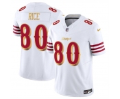 Men's San Francisco 49ers #80 Jerry Rice White Gold 2025 F.U.S.E. “Rivalries” Vapor Limited Football Stitched Jersey