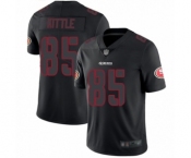 Men's San Francisco 49ers #85 George Kittle Limited Black Rush Impact Football Jersey