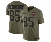 Men's San Francisco 49ers #85 George Kittle Olive 2025 Salute to Service Limited Football Stitched Jersey