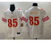 Men's San Francisco 49ers #85 George kittle White Gold 2025 F.U.S.E. “Rivalries” Vapor Limited Stitched Football Jersey
