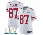Men's San Francisco 49ers #87 Dwight Clark White Vapor Untouchable Limited Player Super Bowl LIV Bound Football Jersey Men's San Francisco 49ers #87 Dwight Clark White Vapor Untouchable Limited Player Super Bowl LIV Bound Football Jersey