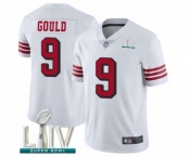 Men's San Francisco 49ers #9 Robbie Gould Limited White Rush Vapor Untouchable Super Bowl LIV Bound Football Jersey Men's San Francisco 49ers #9 Robbie Gould Limited White Rush Vapor Untouchable Super Bowl LIV Bound Football Jersey