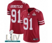 Men's San Francisco 49ers #91 Arik Armstead Red Team Color Vapor Untouchable Limited Player Super Bowl LIV Bound Football Jersey Men's San Francisco 49ers #91 Arik Armstead Red Team Color Vapor Untouchable Limited Player Super Bowl LIV Bound Football Jersey