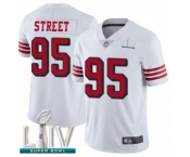Men's San Francisco 49ers #95 Kentavius Street Limited White Rush Vapor Untouchable Super Bowl LIV Bound Football Jersey Men's San Francisco 49ers #95 Kentavius Street Limited White Rush Vapor Untouchable Super Bowl LIV Bound Football Jersey