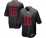 nike nfl jerseys san francisco 49ers #16 montana black[nike limited]