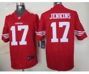 nike nfl jerseys san francisco 49ers #17 jenkins red[nike limited]