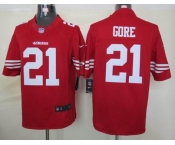 nike nfl jerseys san francisco 49ers #21 gore red[nike limited]