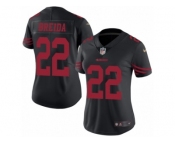 Women Nike San Francisco 49ers #22 Matt Breida Limited Black Rush Vapor Untouchable NFL Jersey