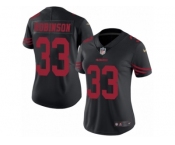 Women Nike San Francisco 49ers #33 Rashard Robinson Limited Black Rush Vapor Untouchable NFL Jersey