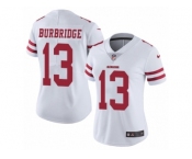Women's Nike San Francisco 49ers #13 Aaron Burbridge Vapor Untouchable Limited White NFL Jersey