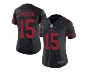 Women's Nike San Francisco 49ers #15 Pierre Garcon Limited Black Rush NFL Jersey