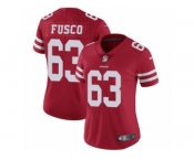 Women's Nike San Francisco 49ers #63 Brandon Fusco Vapor Untouchable Limited Red Team Color NFL Jersey