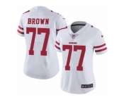 Women's Nike San Francisco 49ers #77 Trent Brown Vapor Untouchable Limited White NFL Jersey