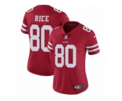 Women's Nike San Francisco 49ers #80 Jerry Rice Vapor Untouchable Limited Red Team Color NFL Jersey