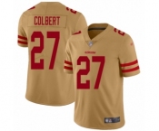 Women's San Francisco 49ers #27 Adrian Colbert Limited Gold Inverted Legend Football Jersey Women's San Francisco 49ers #27 Adrian Colbert Limited Gold Inverted Legend Football Jersey