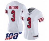 Women's San Francisco 49ers #3 C. J. Beathard Limited White Rush Vapor Untouchable 100th Season Football Jersey Women's San Francisco 49ers #3 C. J. Beathard Limited White Rush Vapor Untouchable 100th Season Football Jersey