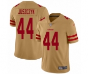 Women's San Francisco 49ers #44 Kyle Juszczyk Limited Gold Inverted Legend Football Jersey Women's San Francisco 49ers #44 Kyle Juszczyk Limited Gold Inverted Legend Football Jersey