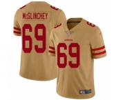 Women's San Francisco 49ers #69 Mike McGlinchey Limited Gold Inverted Legend Football Jersey Women's San Francisco 49ers #69 Mike McGlinchey Limited Gold Inverted Legend Football Jersey