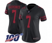 Women's San Francisco 49ers #7 Colin Kaepernick Black Vapor Untouchable Limited Player 100th Season Football Jersey Women's San Francisco 49ers #7 Colin Kaepernick Black Vapor Untouchable Limited Player 100th Season Football Jersey