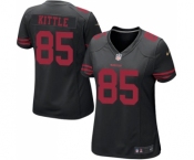 Women's San Francisco 49ers #85 George Kittle Game Black Football Jersey
