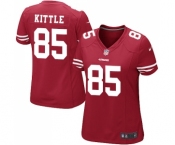 Women's San Francisco 49ers #85 George Kittle Game Red Team Color Football Jersey