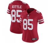Women's San Francisco 49ers #85 George Kittle Red Team Color Vapor Untouchable Limited Player Football Jersey Women's San Francisco 49ers #85 George Kittle Red Team Color Vapor Untouchable Limited Player Football Jersey