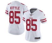 Women's San Francisco 49ers #85 George Kittle White Vapor Untouchable Limited Player Football Jersey Women's San Francisco 49ers #85 George Kittle White Vapor Untouchable Limited Player Football Jersey