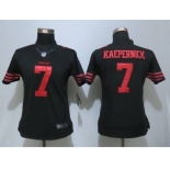 nike women nfl jerseys san francisco 49ers #7 colin kaepernick black[nike impact limited]