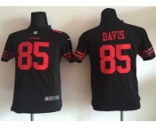 Nike Youth New 49ers #85 Vernon Davis Black Alternate Stitched jerseys